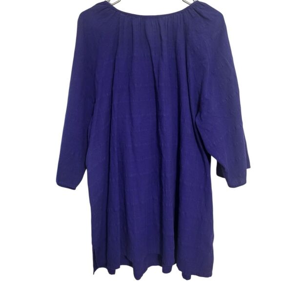 #70 Catherines Purple Crochet Lined Neckline Womens Blouse, Plus Size 2X 22/24 - Picture 2 of 8